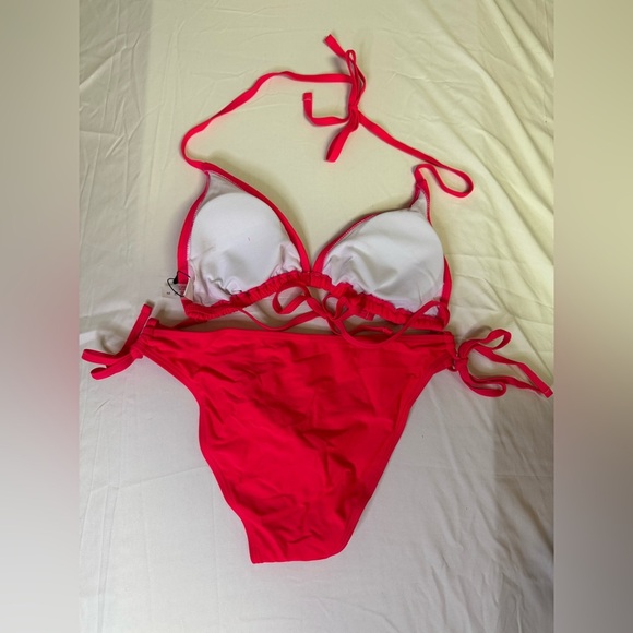 Vibrant Pink Triangle Bikini Set - Picture 5 of 7